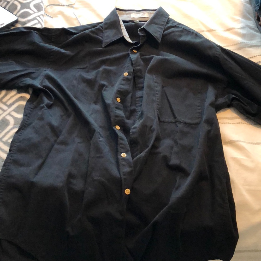 Black button up dress shirt